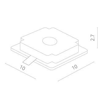 Светильник встраиваемый гипсовый Arte-Lamp INVISIBLE A9214PL-1WH,белый