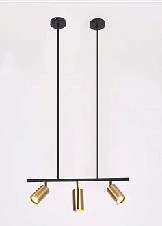 Подвесной светильник Long John L55 86*21*21 см, 3*GU10*30W, ImperiumLoft LINO01, Латунь, Чёрный