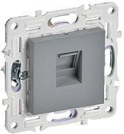 SKANDY Розетка комп. RJ45 кат.5E SK-K01Gr сер. IEK, SK-K10-1-K03