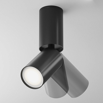 Светильник 5*5 см, GU10 10W, Maytoni Focus S C051CL-01B, черный