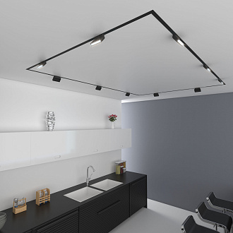 Трековый светодиодный светильник Slim Magnetic HL01 6W 4200K черный 85009/01 Elektrostandard