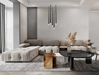 Подвесной светильник 32*32*369,3 см, LED, 31W, 3000К-4000К, Maytoni cascade MOD132PL-L30BK черный