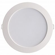Светильник, 18 см, 20W, 4100К, белый, дневной свет, Novotech Luna 358031, встраиваемый LED, вр 14,5 см