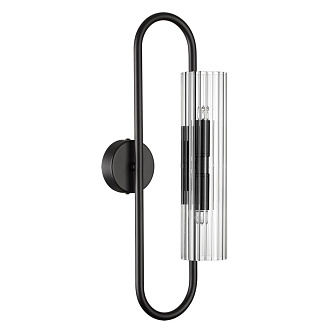 Бра 17,5*40 см, 2*G9 Lumion TORONTO 6561/2W черный, прозрачный