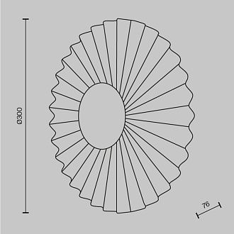 Бра 30*30*30 см, LED, 3000К, Maytoni Fiore MOD233WL-L11BS3K латунный
