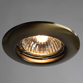Врезной светильник Arte Lamp Praktisch A1203PL-1AB, античная бронза