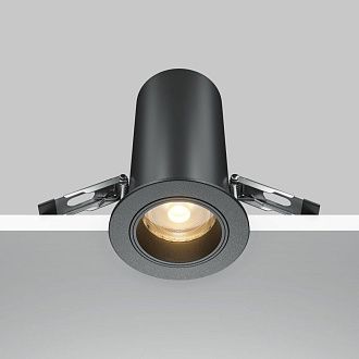 Встраиваемый спот 7,5 см, 12W, 3000K, Maytoni Technical Focus Led DL125-L12-3K-B, черный, вр 7 см