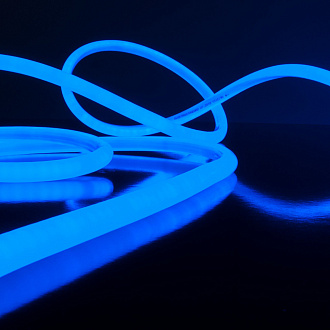 Светодиодный гибкий неон Гибкий неон 220V 9,6W 144Led 2835 IP67 круглый синий, 50 м Elektrostandard