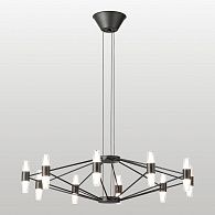 Люстра подвесная *80*45-150 см, 20*led*3W, 4000K, Lussole Hopkins LSP-7408, черный