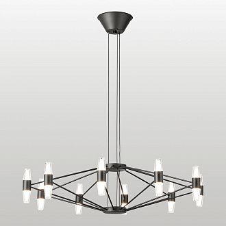 Люстра подвесная *80*45-150 см, 20*led*3W, 4000K, Lussole Hopkins LSP-7408, черный