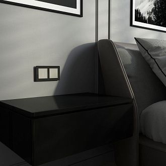 W4523641 Умный сенсорный выключатель двухклавишный, дымчатый Werkel, 4690389213939