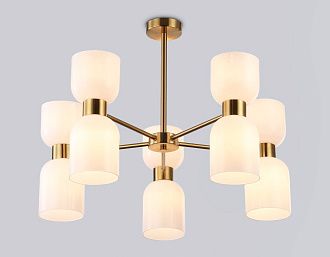 Люстра на штанге **30-51 см, 10*E14*40W, K, Ambrella Light High Light LH56093, латунь
