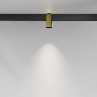 Светильник на шине 5,3*5,3*10,4 см, LED, 7W, 4000К, Maytoni Technical ALFA TR122-2-7W4K-BS латунный
