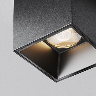 Потолочный светильник 5,3*5,3-6 см, LED*5W, 3000K, Maytoni Alfa LED 50° C064CL-5W3K-SQ-B, Черный
