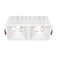 Светильник 17 см, 30W, 4000K, Maytoni Downlight Alfa LED DL043-02-15W4K-SQ-W, белый, вр 7,5*15,5 см