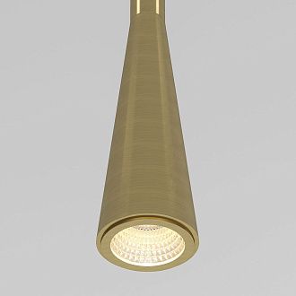 Подвесной акцентный светильник 6*6*140 см, LED, 7W, 3000K, Elektrostandard Vist 50312 LED, латунь