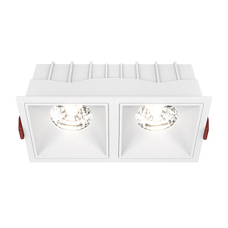 Светильник 17 см, 30W, 4000K, Maytoni Downlight Alfa LED DL043-02-15W4K-SQ-W, белый, вр 7,5*15,5 см