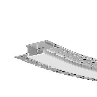 Алюминиевый профиль встраиваемый с боковым изгибом Maytoni Led Strip Встраиваемый со скрытым фланцем профиль Серебро 636003