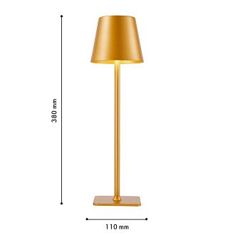 Настольная лампа 11*38 см, 1*LED, 3,5W, 4000K, F-Promo Pyari 4616-1T, золотой