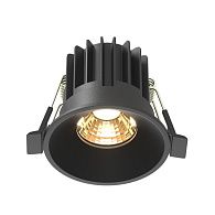 Встраиваемый светильник 5,3 см, LED*7W, 2700K, Maytoni Round 60° DL058-7W2.7K-B, Черный, вр 5,4 см