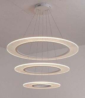 Люстра Ø800 (600) (400) x H1200, мм, 75W 4000K, WH (БЕЛЫЙ) NewRgy 2362P-360 WH