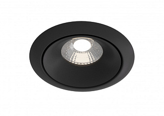 Встраиваемый светильник LED*12W*4000К Maytoni Technical Yin, Черный DL031-L12W4K-D-B, 60°, Dim, Triac, вр 8,5 см