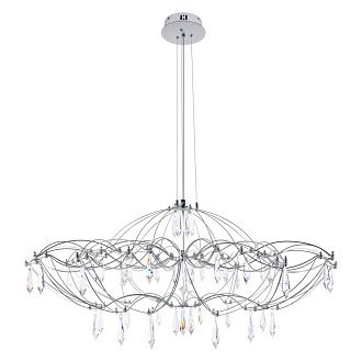 Подвесная люстра 90 см, 27W, 3000K, Loft IT Mira 10586/900 Silver Asfour, серебро 