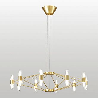 Люстра подвесная *80*45-150 см, 20*led*3W, 4000K, Lussole Hopkins LSP-7409, матовое золото