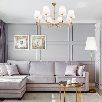 Напольный cветильник 37*37*168- см, 1*E27*40W, Eurosvet Conso, 01146/1 латунь, 4690389191558