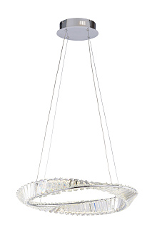 Люстра Ø600 x H80(1200), мм, 40W 4000K, CHROME (Хром) NewRgy D2057-DW-600 CHROME