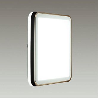 Cветильник 44*7 см, LED 48W, 3000-4200-6300 К, IP43, белый/черный/медный, пластик Sonex Akuna, 7621/DL