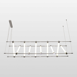 Линейно-подвесной светильник 150*40*60/175 см, 10*LED*4W Lussole Cayuga LSP-7177 хром