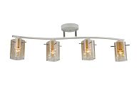 Люстра L750 x W130 x H220, мм, 4*40W (160W), WHITE+CHROME (БЕЛЫЙ+ХРОМ) Rilon 07368/4 WHITE+CHROME