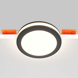 Встраиваемый светильник 8 см, 7W, 3000К, IP20, 450 Lm Maytoni Phanton DL303-L7B, черный