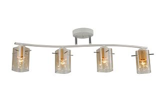 Люстра L750 x W130 x H220, мм, 4*40W (160W), WHITE+CHROME (БЕЛЫЙ+ХРОМ) Rilon 07368/4 WHITE+CHROME