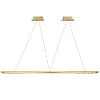 Линейный светильник 153,5*8*60-200 см, 1*LED*48W, 3000K, Lightstar Virata 814203, золотой