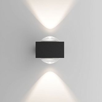 Уличный настенный светильник со светодиодами 4 см, 2W, 4000K, Elektrostandard Lenses 35191/W, черный