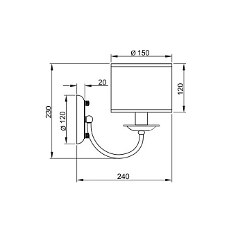 Бра 24*15*23 см, 1*E14 античная бронза Vele Luce Soprano VL4194W01