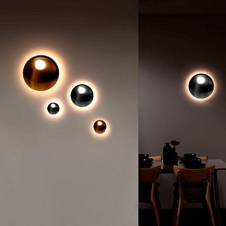 Бра *8*7,2 см, 1*LED*3W, 4000K, Loft It Dot 10362S Gold, Зеркальное золото