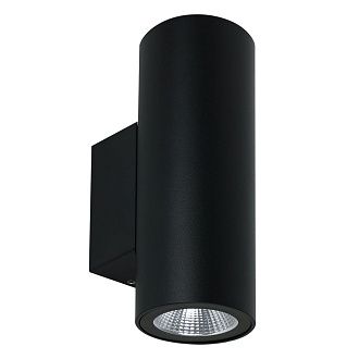 Фасадный светильник 9*6*17- см, 2*LED*7W, 2700/3400/4000K, Arte Lamp Torcular A1307AL-2BK, Черный