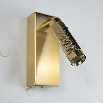Бра Chelsom WALL LED KNURL BRASS 13*5*13 см, 1*LED*3W, 4000K, ImperiumLoft 44.603, Латунь