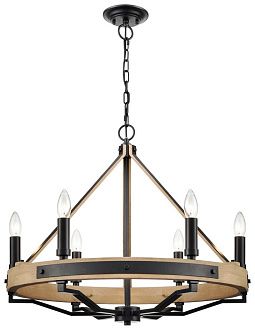 Подвесная люстра 65 см, Wertmark Brenda WE586.06.023, черный-дерево