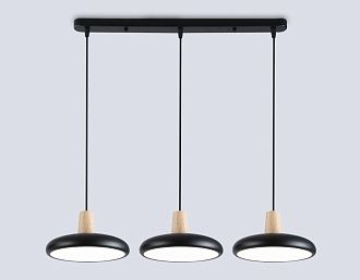 Светильник светодиодный подвесной 55*20*80- см, **W, 3000-6000K, Ambrella Light Comfort FL4841, черный, дерево