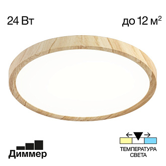 Светильник 30 см, 24W, 3000-5500K Citilux CL738242V Бейсик Клен LED 24W*Мульти