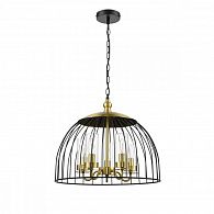 Подвесная люстра Vele Luce Florian VL5062P05, диаметр 49 см, черный-бронза