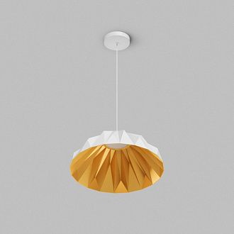 Подвесной светильник 56 см, 20W, 3000K, Denkirs Origami DK6655-WH+SG, белый