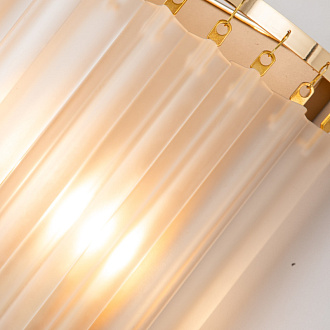 Бра Favourite Nubes 2966-2W, D130*W265*H305, каркас золотого цвета, подвески из стеклянных пластин белого матового цвета