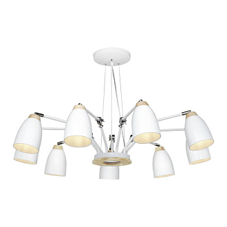 Подвесная люстра Loft IT Restor Loft4402/9WH, диаметр 100 см, белый