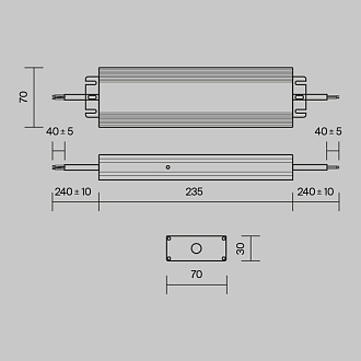Блок питания для магнитных систем 48V, 150Вт, 48V, IP67 Maytoni Power Supply Magnetic PSL008-150W-48V-IP67