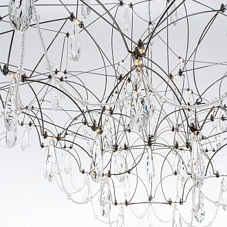 Подвесная люстра 100см, LED, 100Вт, 3000 / 6000K, Modelux ML.5602.1200P СН Хром
